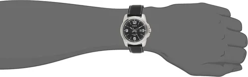 Vista 6 de Casio De los hombres mtp1314l-8av piel Negro Reloj de cuarzo con Esfera de color negro