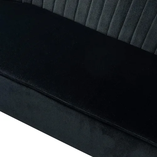Vista 7 de TINA'S HOME Sofá biplaza contemporáneo de terciopelo, sofá biplaza tapizado con patas de metal dorado, pequeño sofá copetudo de 2 asientos sin