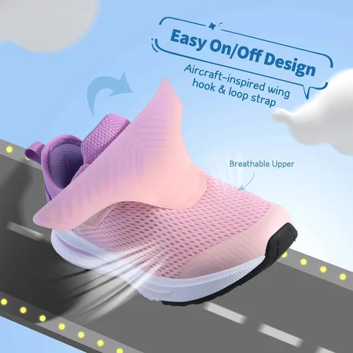 Vista 3 de DREAM PAIRS Zapatillas deportivas para niños y niñas, tenis para correr y correr para niños pequeños y grandes