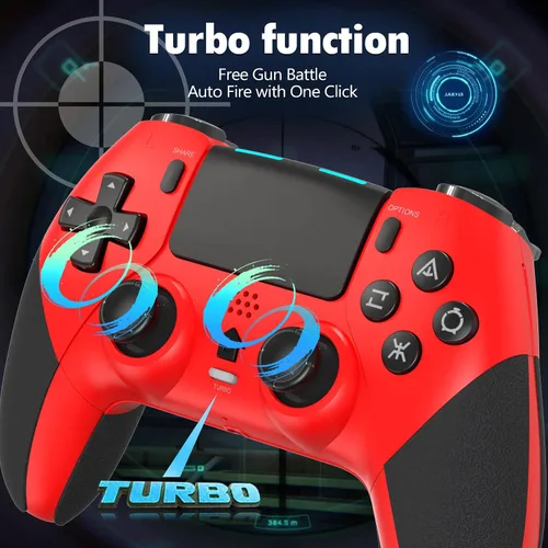 Vista 4 de TECHPEIN Wireless Controller Compatible with PS4ProSlimPC, Game Remote for Playstation 4 Controller with Enhanced Precision JoystickTurboDouble