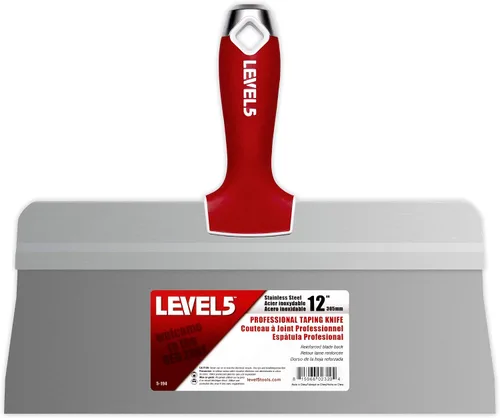Vista 4 de LEVEL5 - Cuchillo de cinta de 8 pulgadas con respaldo grande, acero inoxidable con mango de agarre suave, 5-190