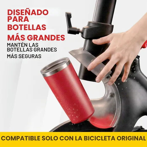 Vista 8 de Portabidones extra grandes para bicicleta Peloton original – Diseño totalmente metálico – Compatible con YETI + Nalgene + Hydro Flask accesorio