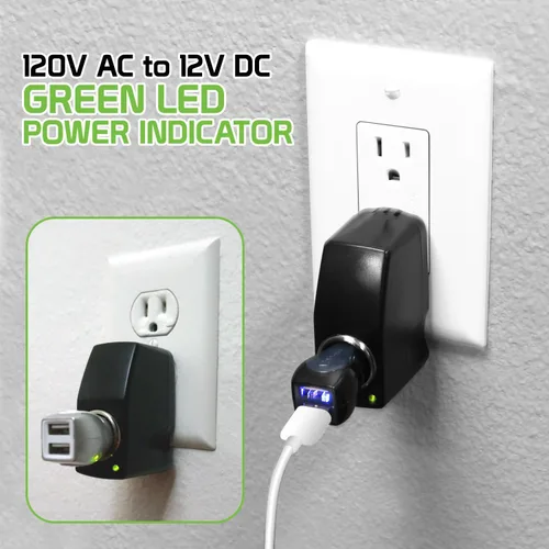 Vista 5 de Cellet Salida universal de 12 V CA de pared a CC para encendedor de cigarrillos de automóvil, adaptador hembra