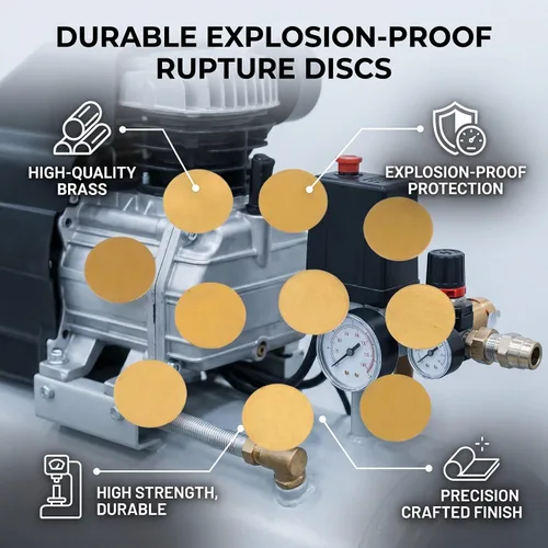 Vista 4 de TOPINCN Disco de ruptura a prueba de explosiones 10pcs para bomba de compresor de aire YONGHENG
