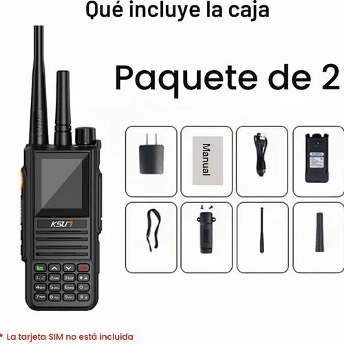 Vista 9 de Radios POC globales libres PTT de la vida de la red de KSUN 4G con tarjeta