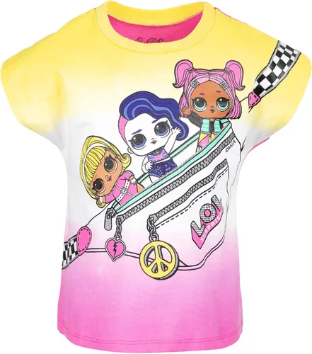 Vista 3 de L.O.L. Surprise! Conjunto de camiseta gráfica y pantalones cortos de bicicleta para niñas de niños pequeños a niños grandes