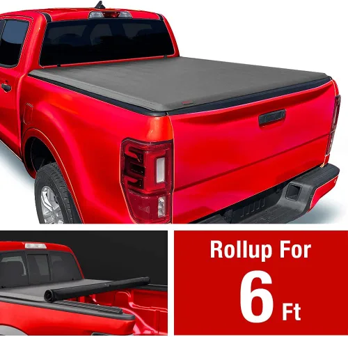 Vista 2 de MaxMate - Funda suave enrollable para tonneau de camioneta compatible con Ford Ranger 2019-2023 Cama de 6' (73") TCF169067 Estilo: Soft Roll Up