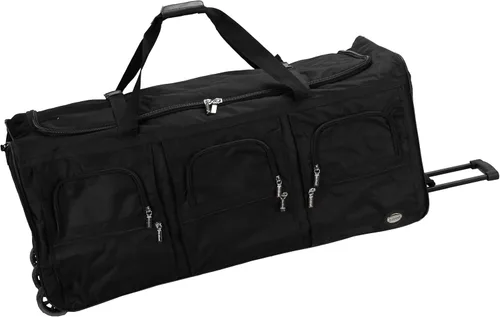 Vista 35 de Rockland Rolling Duffel Bag, Black, 22" Negro (Blackdot)