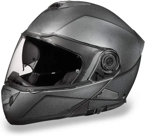 Vista 4 de Daytona Helmets Glide - Casco modular de motocicleta – Casco de motocicleta abatible aprobado por DOT – Casco de motocicleta de cara completa listo