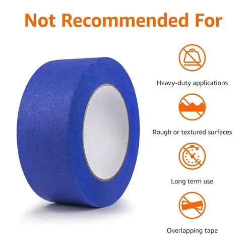Vista 4 de Amazon Basics Cinta azul para pintores, 1.88 pulgadas x 180 pies, juego de 6 rollos
