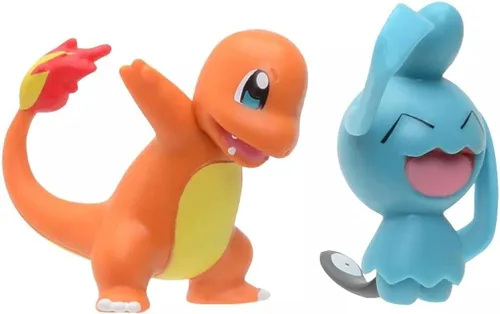 Vista 3 de Paquete de figuras de batalla de Pokémon de 2 pulgadas Wynaut vs. Charmander