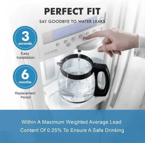 Vista 4 de Repuesto para filtro de agua de refrigerador Frigidaire ULTRAWF, Pure Source Ultra, Kenmore 9999, 469999, 46-9999, A0094E28261 - Paquete de 1