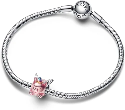 Vista 3 de Charm Pandora Moments 792573C01 Cerdito unicornio
