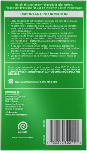 Vista 3 de Durex Preservativos de látex con sabor tropical, 12