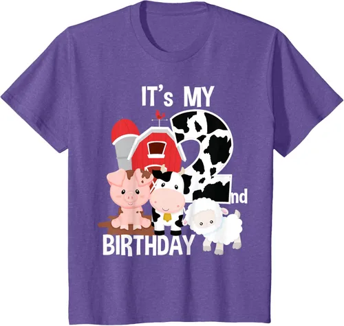 Vista 40 de Camiseta para fiesta de 2 años con texto en inglés "It's My 2nd Birthday", Negro