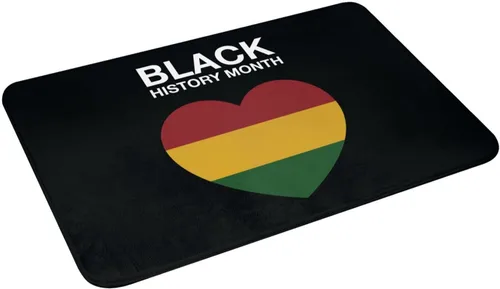Vista 4 de Tapete antideslizante para puerta del mes de la historia negra, tapete decorativo para entrada, dormitorio, baño, exterior, interior, 16 x 24