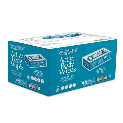 Vista 8 de TenderProtect Active Body Wipes, extra grande, sin enjuague, para adultos, 9 x 12 pulgadas, extra grande, aloe, sin enjuague – Gimnasio, deportes