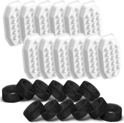Vista 8 de Rellaty Filtros Oficiales de Repuesto para Fuente de Agua para Gatos y Esponjas de Pre-Filtro para Fuente Automática de Mascotas de 3.2L/108 oz