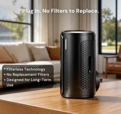 Vista 5 de L LOHAS LED Purificador de aire enchufable con luz nocturna, purificadores
