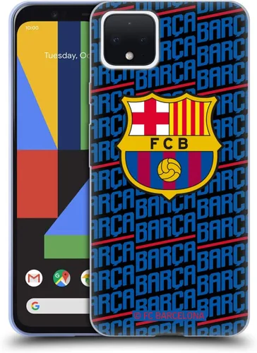Vista 48 de Head Case Designs Funda de gel con licencia oficial del FC Barcelona Barca Crest Patterns [protección de grado militar] compatible con Google Pixel 3