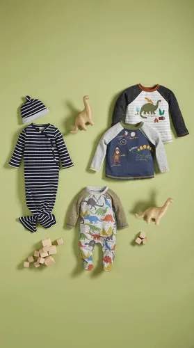 Vista 3 de Mud Pie Camiseta Dino para bebé niño