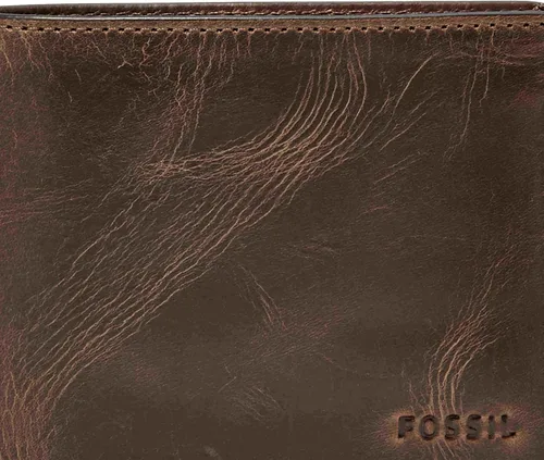 Vista 12 de Fossil Derrick - Cartera de piel con bloqueo RFID y funda extraíble para tarjetas