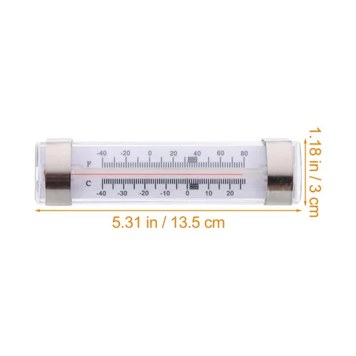 Vista 2 de 6pcs High Precision Fridge Temperature Meter Refrigerator Thermometer Supermarket Use Analog Dial Temperature Gauge for Kitchen and Freezer