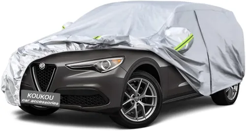 Vista 194 de KouKou Funda impermeable para automóvil SUV adecuada para BMW X1 de 2009 a 2025, 7 capas a prueba de viento para todo tipo de clima, cubierta