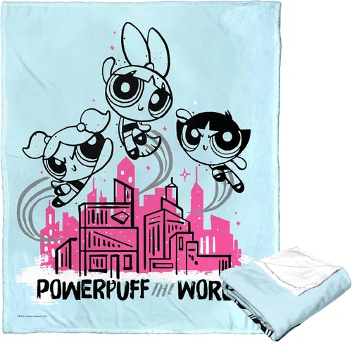 Vista 15 de Northwest Powerpuff - Manta de seda táctil para niñas, 50 x 60 pulgadas, Birthday Bash The Baddie