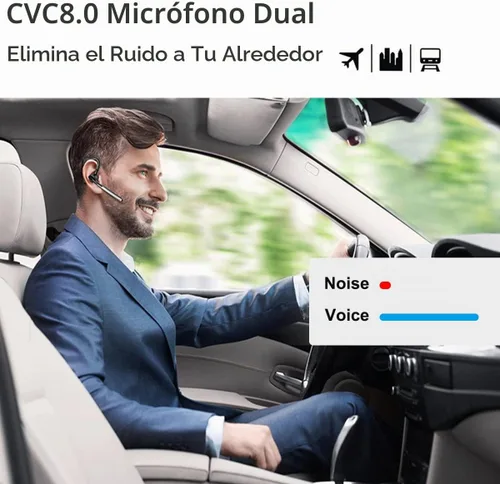 Vista 2 de CONAMBO Auriculares Bluetooth V5.1, 16 horas HD Talktime CVC8.0 Dual Mic Cancelación de Ruido Manos Libres Auricular Bluetooth para Teléfono Celular