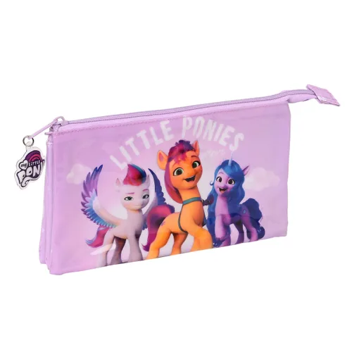 Vista 2 de Portatodo Triple My Little Pony Lila (22 x 12 x 3 cm)