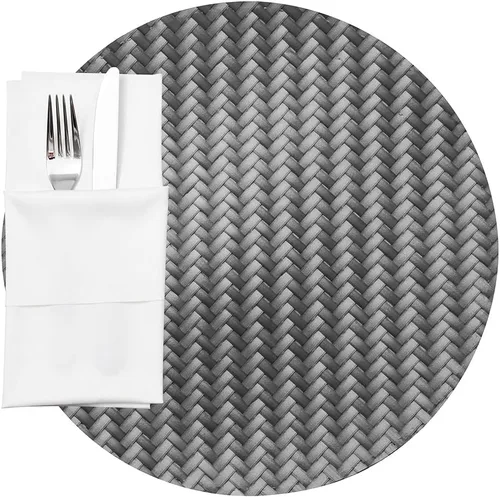 Vista 16 de Restaurantware Juego de 6 manteles individuales rectangulares para mesa de comedor de 16 x 12 pulgadas, a rayas, fáciles de limpiar, de plástico Con