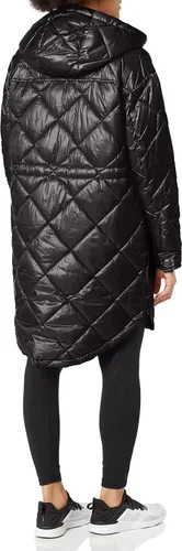 Vista 2 de Calvin Klein Abrigo de mezcla de lana sintética para mujer con espalda acolchada y mangas con cremallera frontal