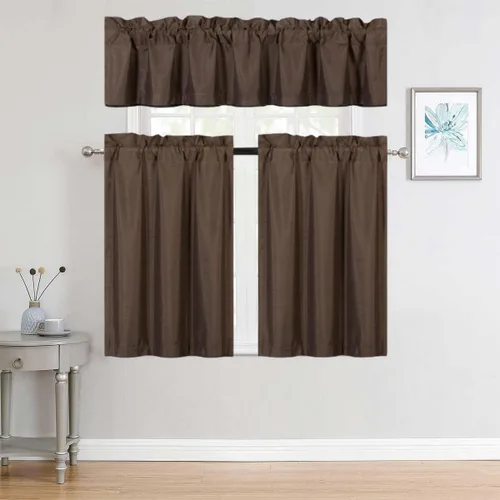 Vista 25 de Versátil juego de 3 piezas con bolsillo para barra, panel de ventana pequeña, con forro de espuma, cortina opaca (K3) (negro)