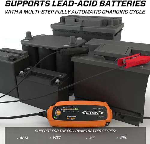 Vista 6 de CTEK (56-958) Cargador de batería de 8 pasos MUS 4,3 POLAR de 12 voltios completamente automático.