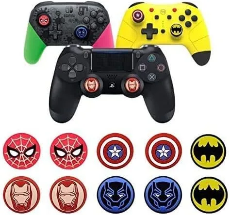 Vista 4 de Para PS5 PS4 PS3 Xbox 360 Xbox One Switch Pro Wii u Controller Silicona Pulgar Grip Cap Joystick Thumbstick (#D)
