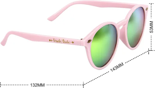 Vista 3 de LADYHOME Gafas de sol redondas para despedida de soltera con ojo de gato para dama de honor suministros para despedida de soltera 10 piezas
