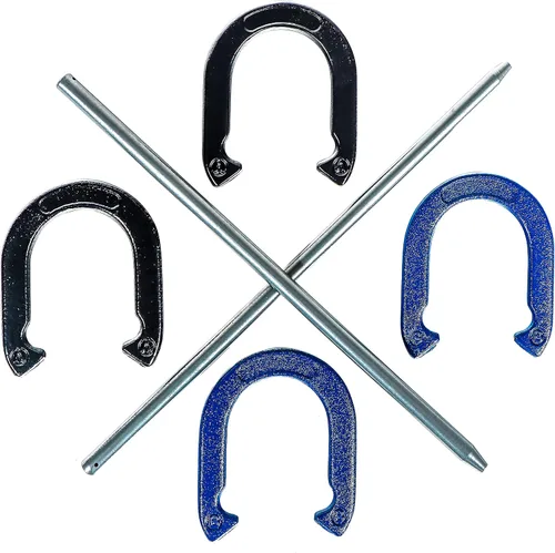 Vista 3 de Juego de herraduras Trademark Innovations profesionales, de acero pulverizado
