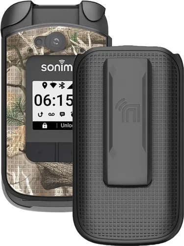 Vista 14 de Funda con clip para teléfono móvil Sonim XP3 Plus 4G, cubierta rígida delgada Nakedcellphone y [rotación/trinquete] Combo de funda de cadera