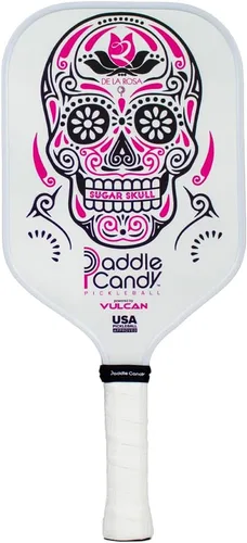 Vista 5 de Vulcan Paddle Candy Sugar Skull Pickleball Paddle Rendimiento híbrido Núcleo de polipropileno Aprobado por USAP Múltiples opciones