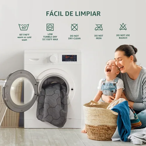 Vista 8 de Protector de colchón impermeable de 40% rayón derivado del bambú, cubrecolchón con tejido de aire 3D transpirable, con bolsillo profundo de 8 a 21