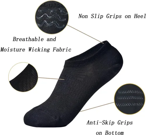 Vista 6 de JORMATT 14 pares de calcetines antideslizantes de algodón de corte bajo para niños pequeños y niñas