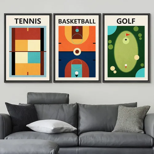 Vista 65 de wall26 Lienzo enmarcado para pared, juego de arte de primer plano, detalles de costuras de béisbol, atletas deportivos, fotografía, moderno