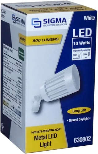 Vista 7 de Sigma Engineered Solutions 14337WH - Luz LED resistente a la intemperie, 10 W, color blanco