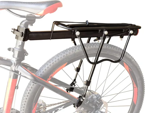 Vista 2 de Acomfort portaequipajes para bicicletas capacidad 110 libras, ajustable, accesorios para bicicleta