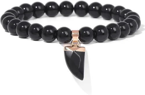 Vista 8 de Pulsera de dragón genial para hombre, protección de obsidiana, buena suerte, para hombre, borther/bofriend/esposo, cuentas de cristal real, joyería