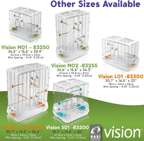 Vista 7 de Vision 2 jaula para pájaros, Hagen Hagen , M, Blanco