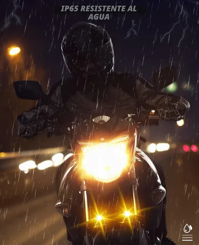 Vista 4 de Zmoon Luces antiniebla LED de conducción para motocicleta, 60 W, cápsulas LED blancas y ámbar, luces de proyector auxiliar de 1.3 pulgadas
