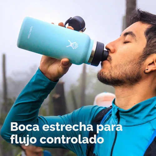 Vista 4 de Hydro Flask Botella de agua – Acero inoxidable aislado – Tapa de boca ancha para chug, antiderrames, a prueba de fugas en rocío de 40 onzas Dew