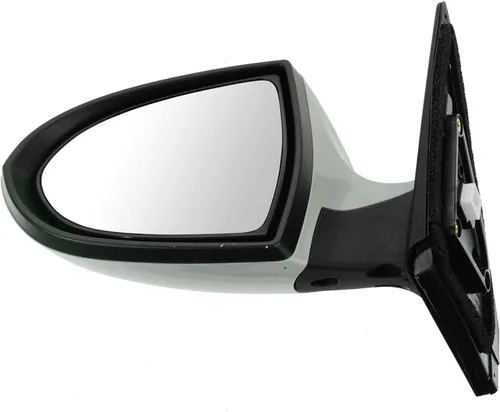 Vista 143 de TRQ Espejo plegable con calefacción eléctrica del lado del conductor con indicador de punto ciego pintura a juego negro liso compatible con Kia